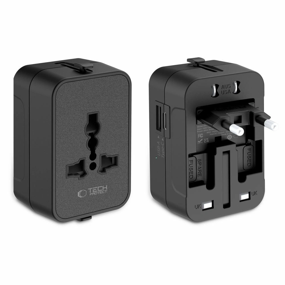 Adapter podróżny do Chin, USA, Australii, EU oraz UK.
