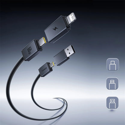 KABEL ALL IN ONE | 60CM | USB-C USB-A LIGHTNING