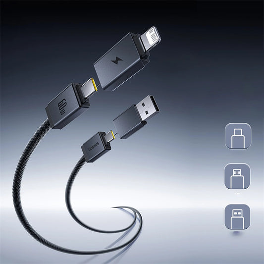 KABEL ALL IN ONE | 60CM | USB-C USB-A LIGHTNING