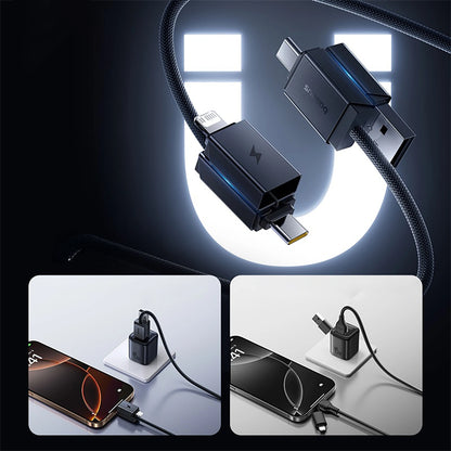 KABEL ALL IN ONE | 60CM | USB-C USB-A LIGHTNING